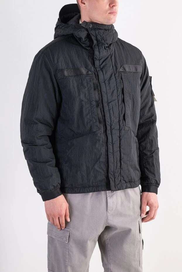Stone Island технологічний демісезонний жакет warp rib nylon-tc із вітрозахисним капюшоном 197761 - фото 3
