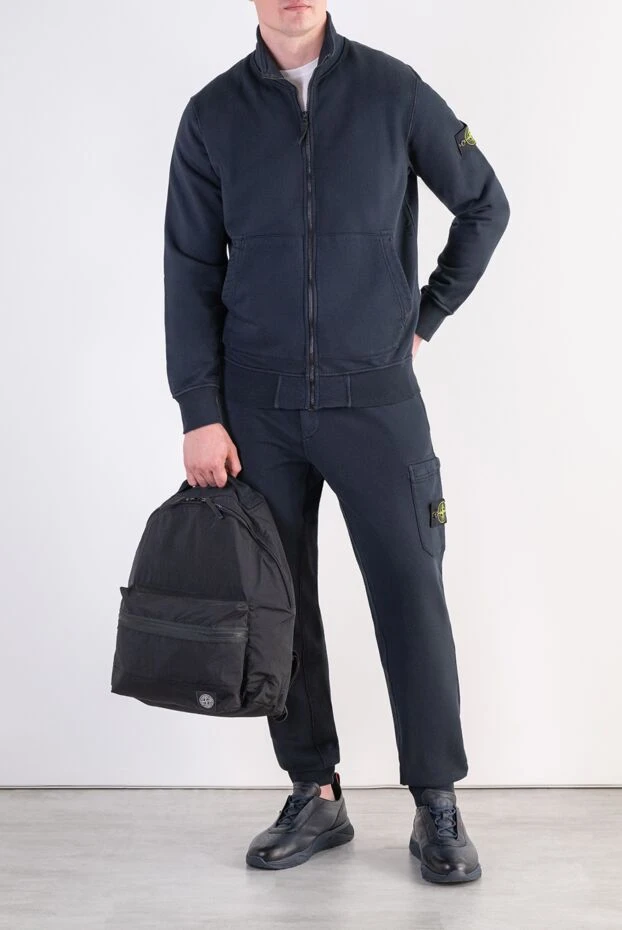Stone Island blue knitted suit with a zip and a stand-up collar 197781 - photo 2