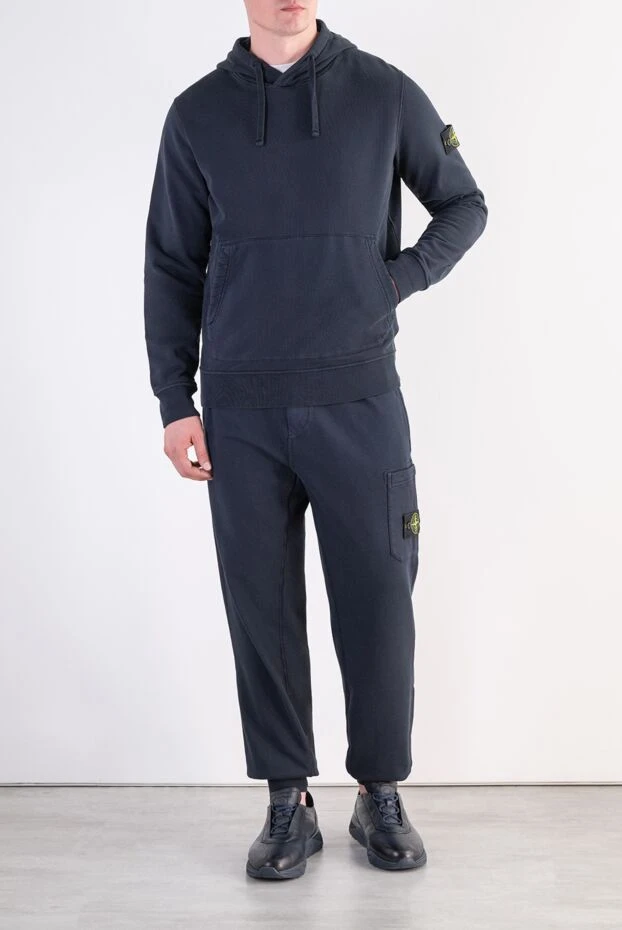 Stone Island basic cotton suit with a hoodie and cargo pocket 197784 - photo 2