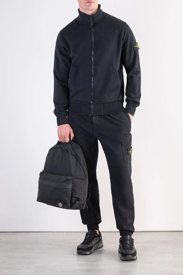 Stone Island black cotton suit with a zip and a stand-up collar 197786 - photo 2