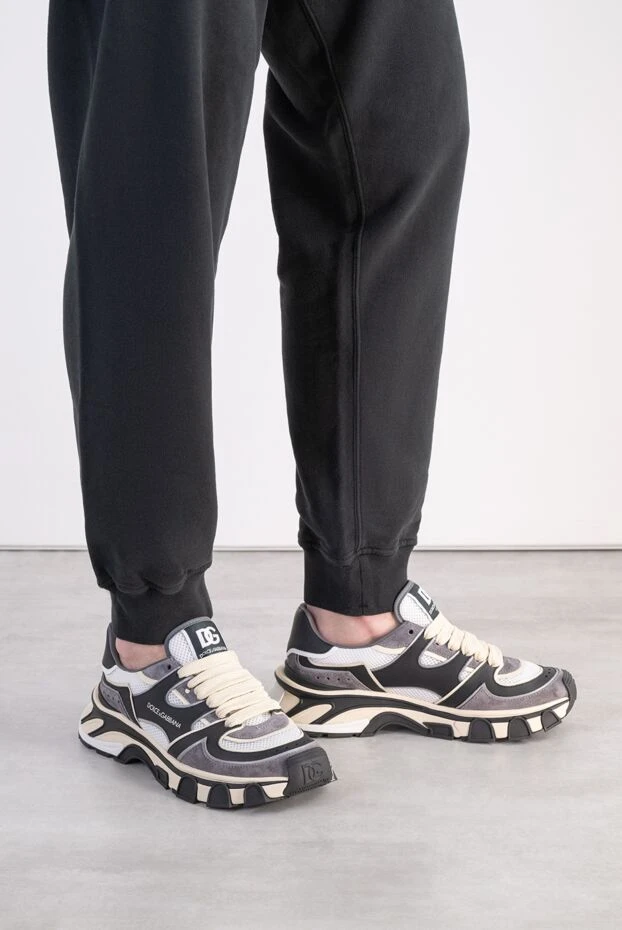 Dolce & Gabbana men's country road black and white combo sneakers 197817 - photo 2