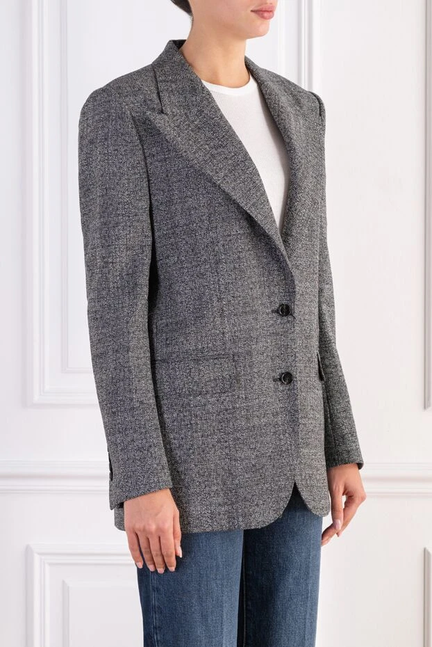 Dolce & Gabbana jacket made of melange natural wool with leopard lining 197826 - photo 3