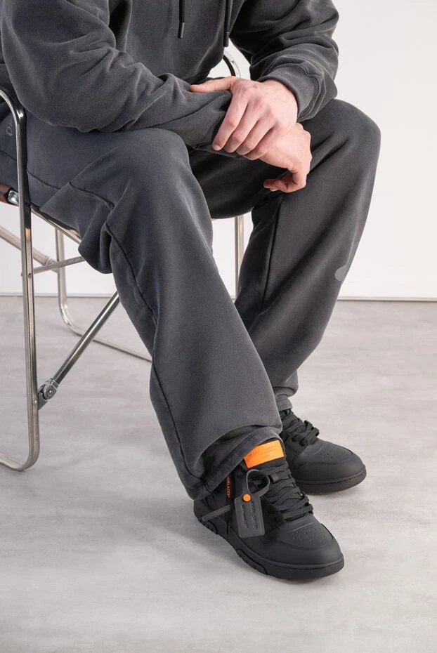 Off-White men's black out of office molded sneakers with arrows 197835 - photo 2