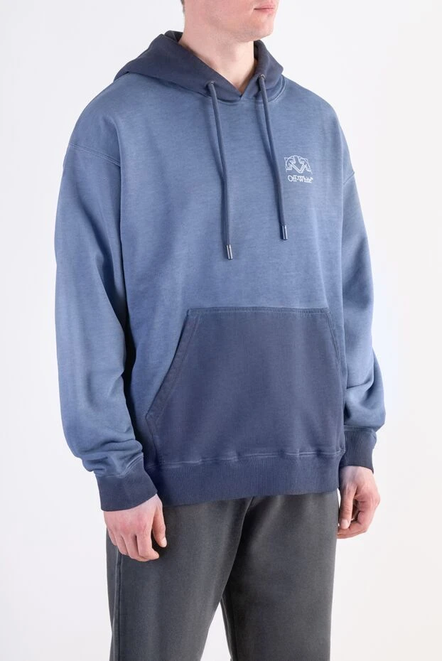 Off-White men's high-density organic cotton knit hoodie 197838 - photo 3