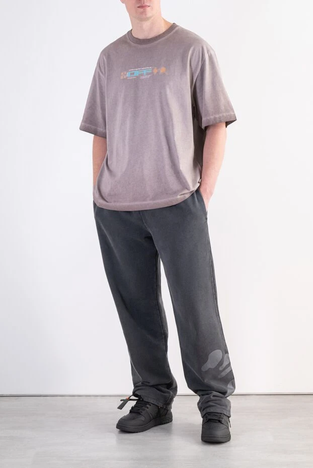 Off-White хлопковая футболка archigeography arrow skate tee в эстетике стритвира 197839 - фото 2