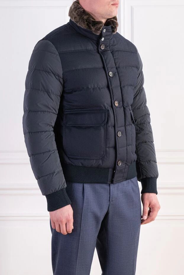 Moorer men's down-filled bomber jacket in signature deep navy 197848 - photo 3