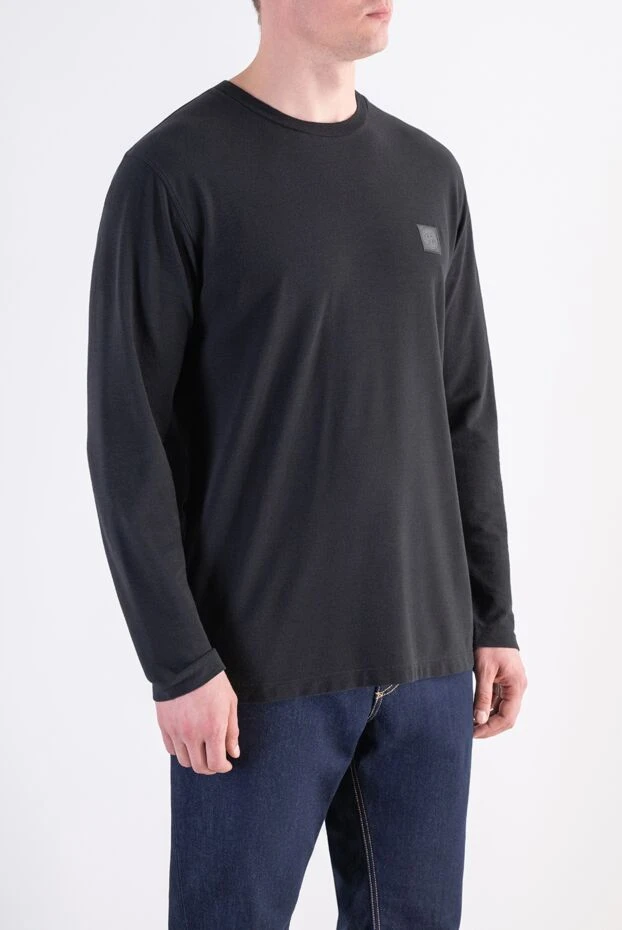 Stone Island men's dark gray sweatshirt made of natural cotton with a patch 197878 - photo 3