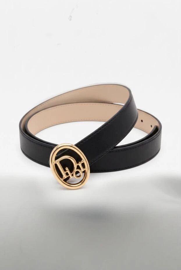 Dior reversible oblique leather belt with gold-tone oval buckle 197900 - photo 3
