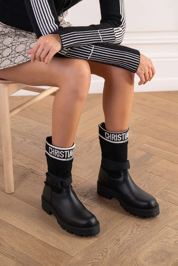 Dior d-major women's high boots with a chunky grooved sole 197902 - photo 2