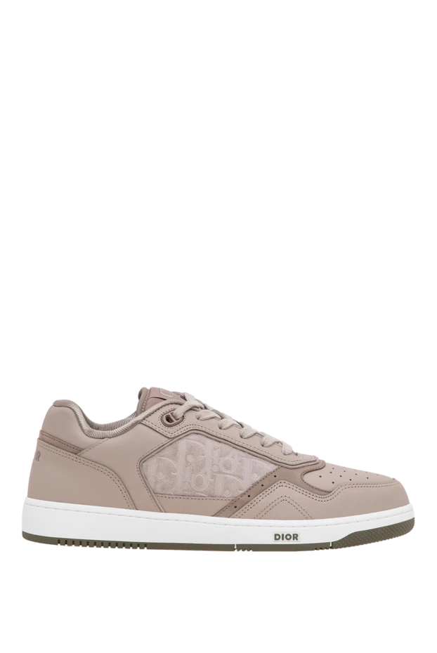 Dior men's b27 uptown low-top sneakers in beige leather 197912 - photo 1