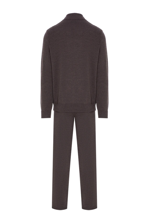 Zilli men's brown knitted suit with a stand-up collar 197942 - photo 3