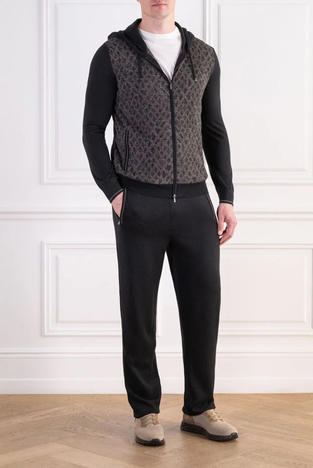 Zilli premium men's walking suit with a combined patterned hoodie 197944 - photo 2