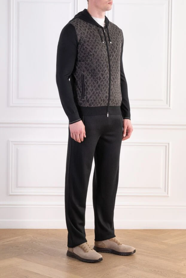 Zilli premium men's walking suit with a combined patterned hoodie 197944 - photo 3