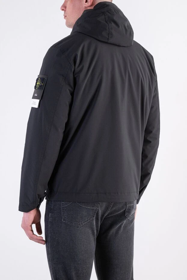 Stone Island чорна чоловіча куртка-ветровка з мембранного полотна зі знімним компасом 198021 - фото 3