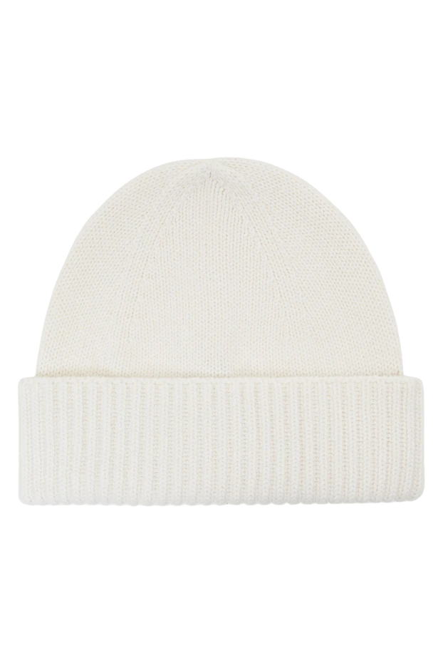 D.Exterior light beige wool beanie hat with wide elastic cuff 198274 - photo 1