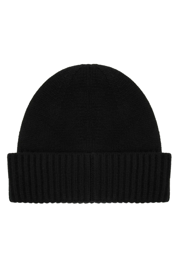 D.Exterior black wool beanie hat with a textured elastic cuff 198275 - photo 2