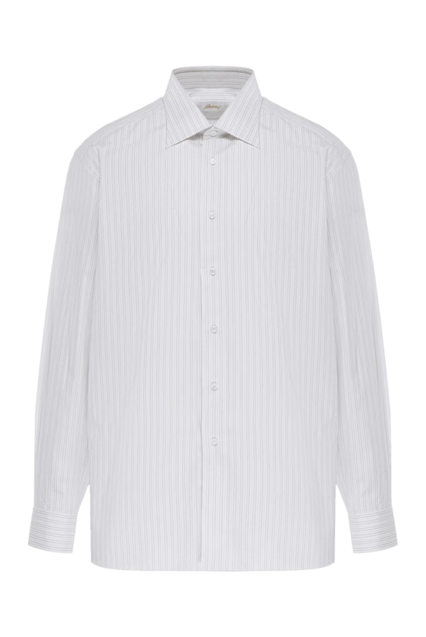 Brioni рубашка из хлопка белая мужская 609841 - фото 1