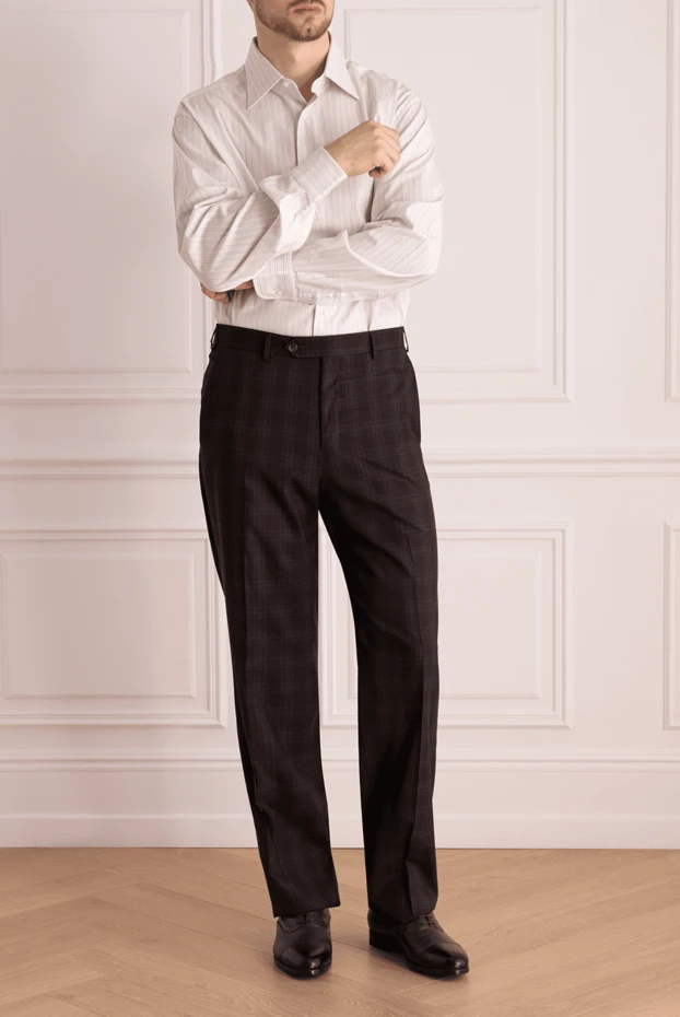 Brioni рубашка из хлопка белая мужская 609841 - фото 2