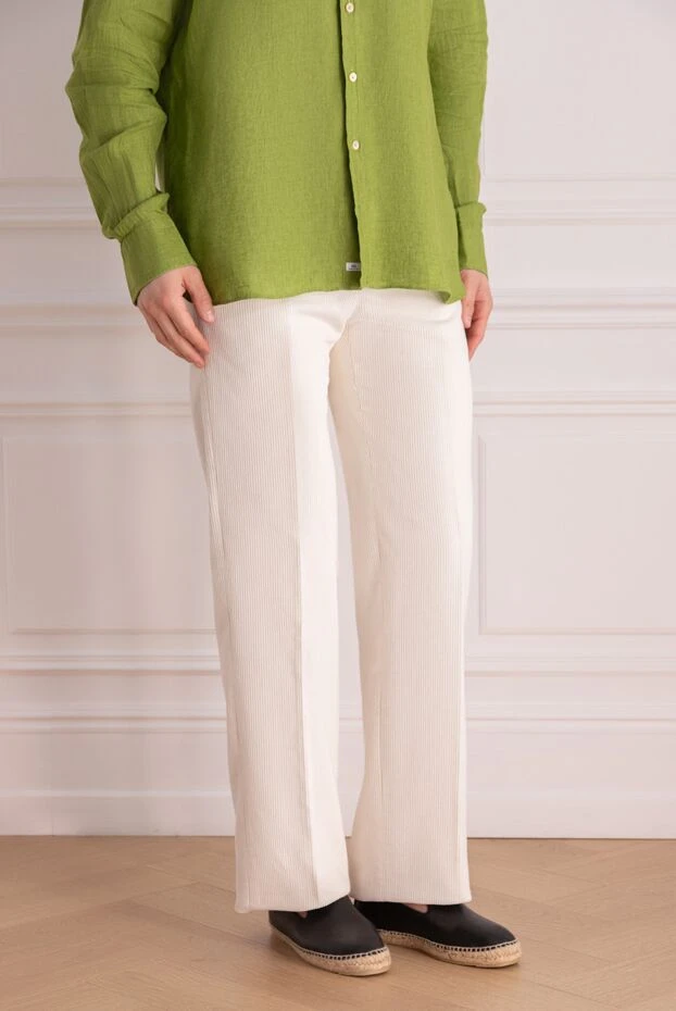 Gucci men's white cotton corduroy trousers 818853 - photo 3