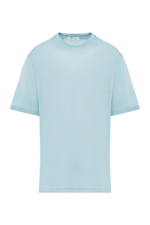 Brioni мужские футболка из хлопка голубая мужская купить с ценами и фото 823258 - фото 1