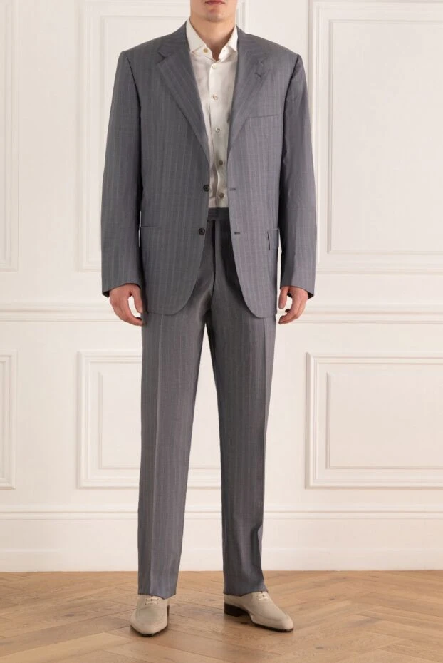 Kiton мужские костюм мужской из шерсти серый купить с ценами и фото 874141 - фото 2