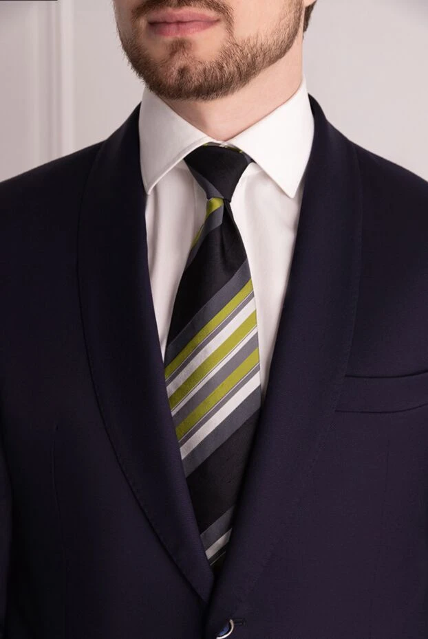 Gucci silk tie gray for men 882092 - photo 2