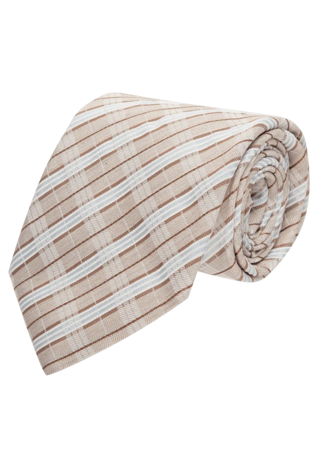 Canali man beige silk tie for men 936609 - photo 1