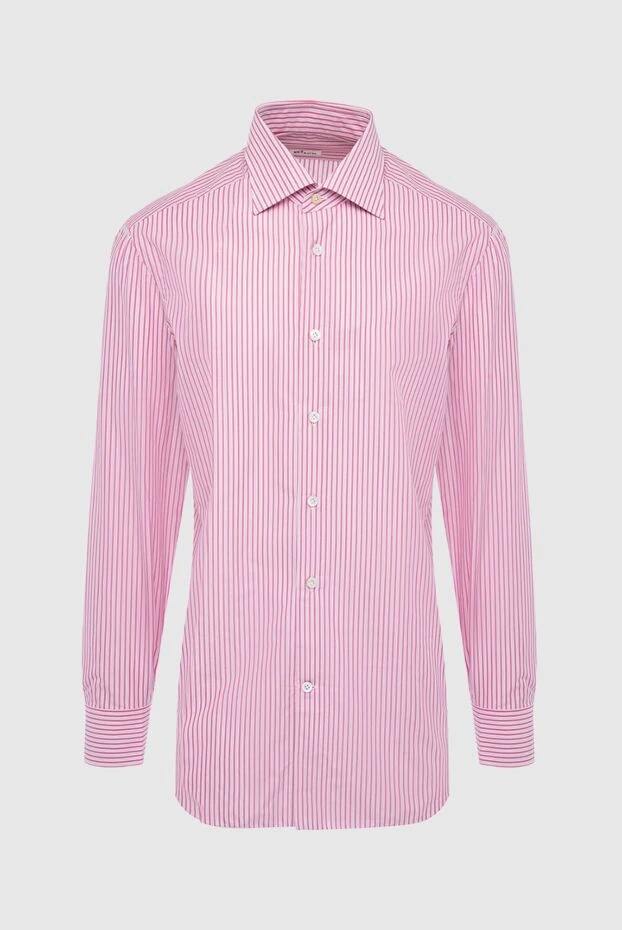 Kiton мужские сорочка из хлопка фиолетовая мужская купить с ценами и фото 936731 - фото 1