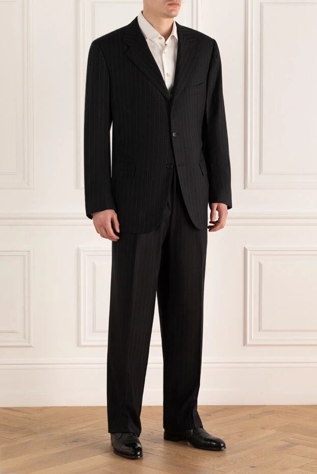 Kiton man men's suit made of black wool buy with prices and photos 941778 - photo 2