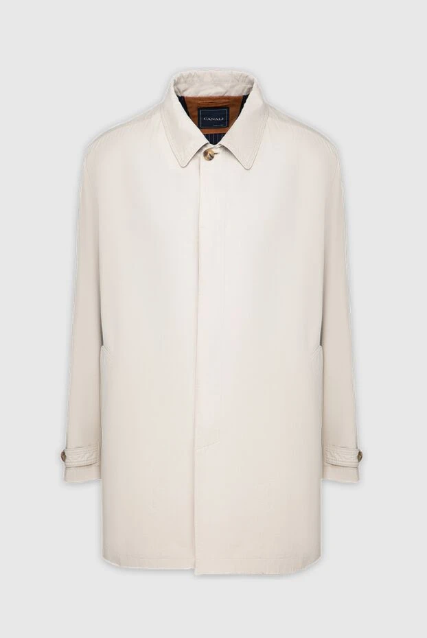 Canali man beige cotton, polyester and polyamide coat for men buy with prices and photos 948950 - photo 1