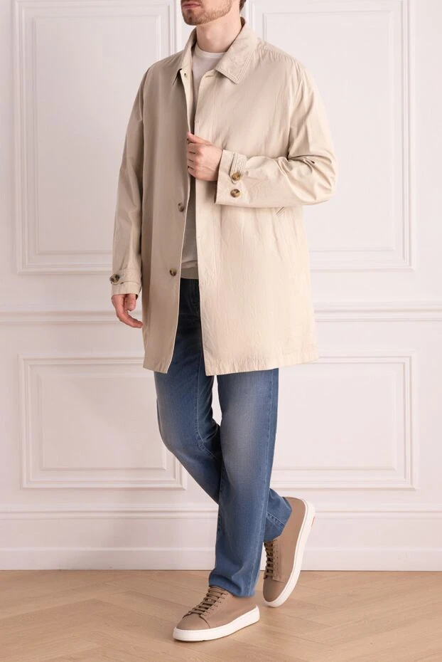 Canali man beige cotton, polyester and polyamide coat for men buy with prices and photos 948950 - photo 2