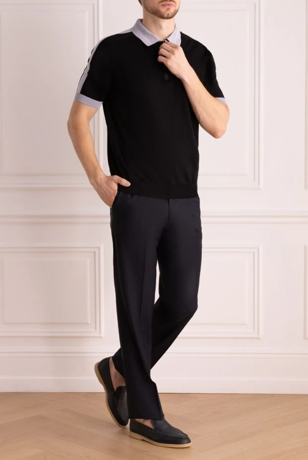 Canali man black wool and mohair trousers for men buy with prices and photos 948968 - photo 2