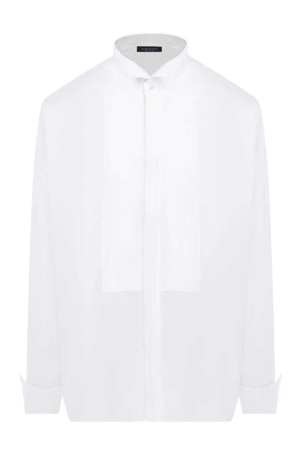 Canali мужские сорочка из хлопка белая мужская купить с ценами и фото 949026 - фото 1