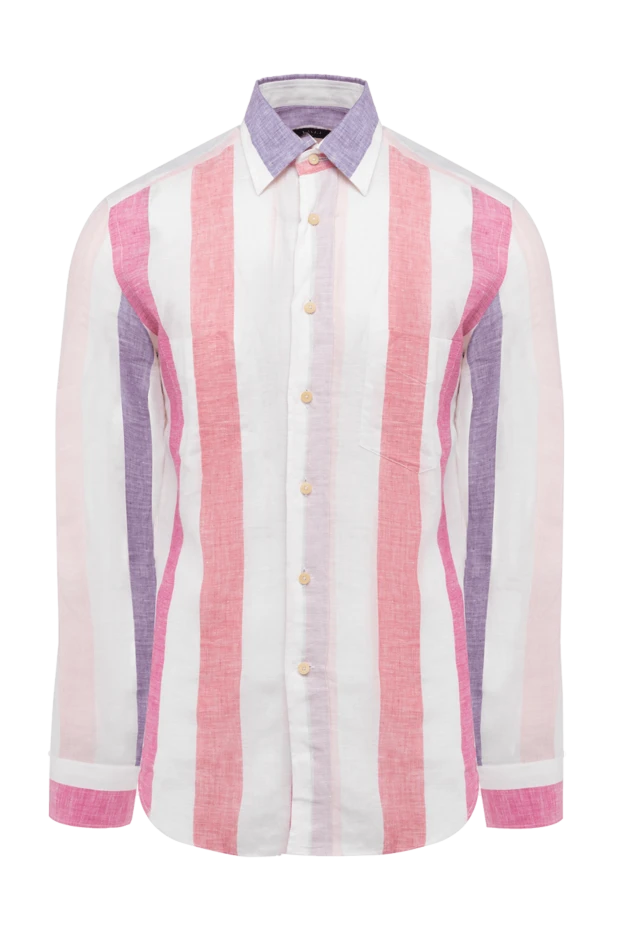 Canali мужские сорочка из льна белая мужская купить с ценами и фото 949042 - фото 1