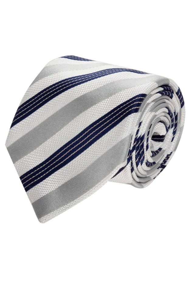 Canali man white silk tie for men 949059 - photo 1