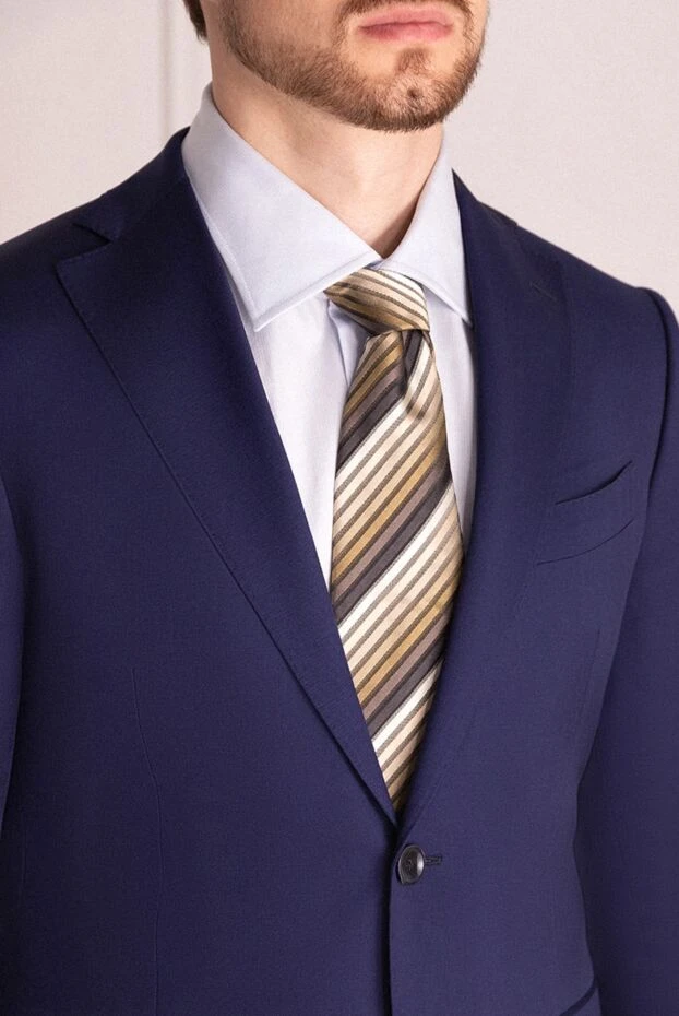 Canali мужские галстук из шелка серый мужской купить с ценами и фото 949074 - фото 2