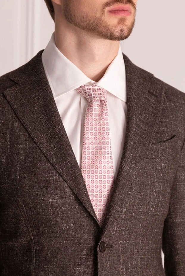 Canali чоловічі краватка з шовку рожева чоловіча купити фото з цінами 949095 - фото 2