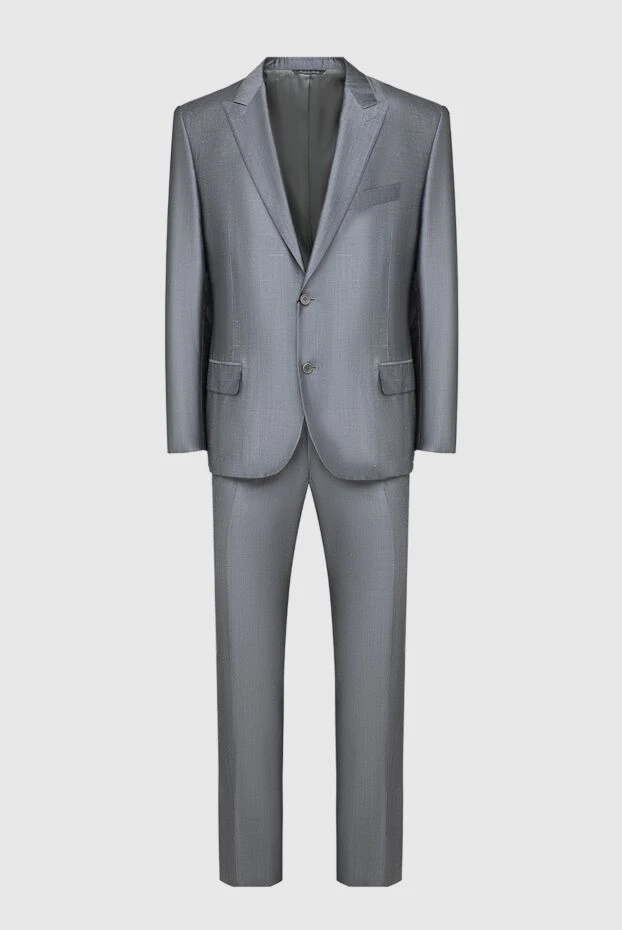 Canali мужские костюм мужской из шёлка серый купить с ценами и фото 949135 - фото 1