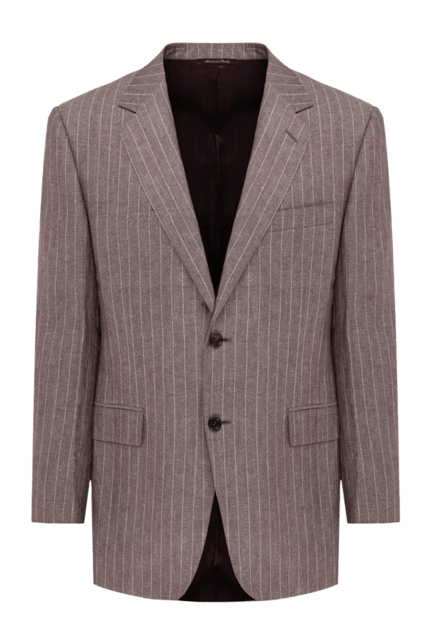 Canali мужские пиджак из кашемира и льна бежевый мужской купить с ценами и фото 949288 - фото 1