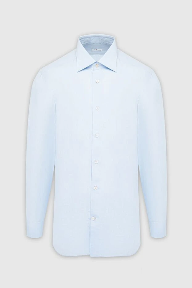 Kiton мужские сорочка из хлопка голубая мужская купить с ценами и фото 949404 - фото 1