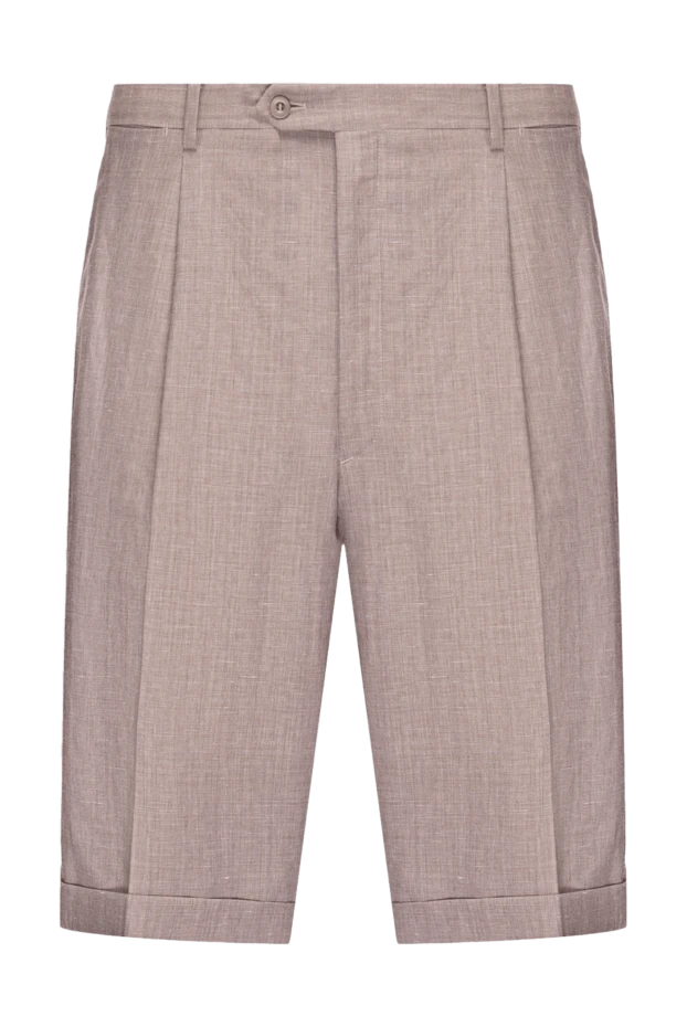 Brioni man beige wool and linen shorts for men buy with prices and photos 950210 - photo 1