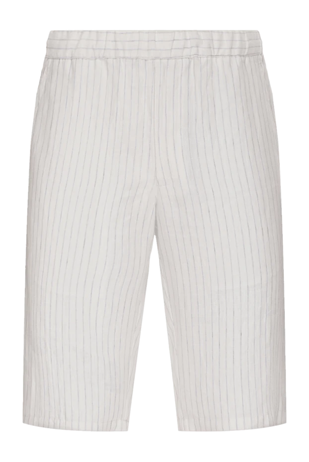 Brioni мужские шорты из льна белые мужские купить с ценами и фото 950294 - фото 1