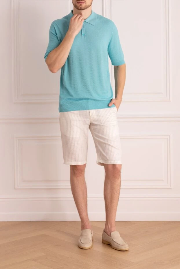 Brioni man white linen shorts for men buy with prices and photos 950294 - photo 2