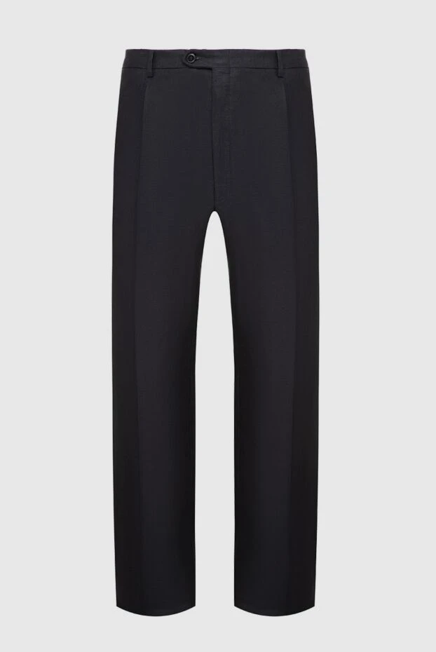 Brioni man black men's cotton and cashmere trousers buy with prices and photos 950306 - photo 1