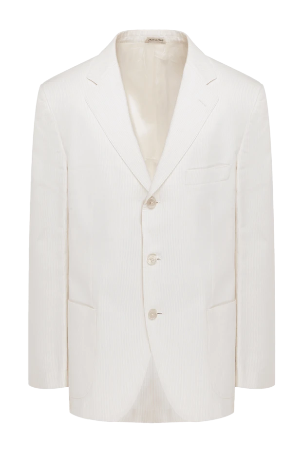Lardini мужские пиджак из хлопка и шелка белый мужской купить с ценами и фото 953080 - фото 1