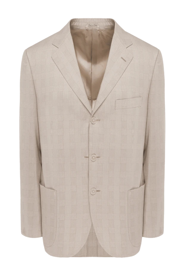 Lardini мужские пиджак из хлопка бежевый мужской купить с ценами и фото 953082 - фото 1