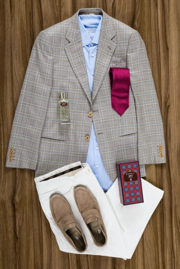 Gray wool and silk jacket for men - photo 2