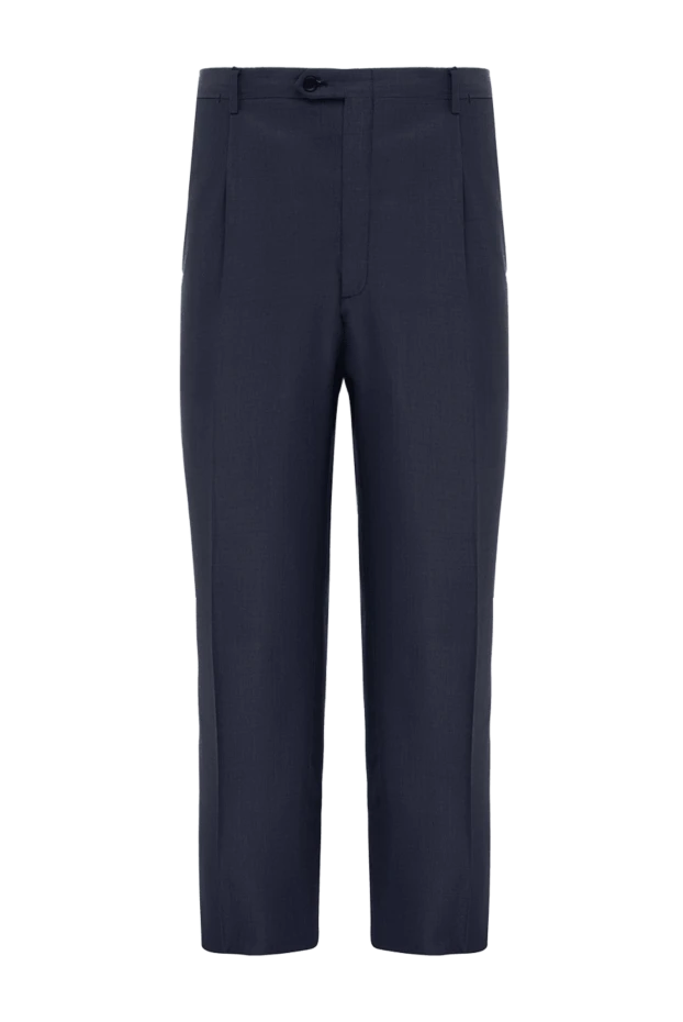 Brioni man cotton and cashmere trousers for men, blue 966181 - photo 1