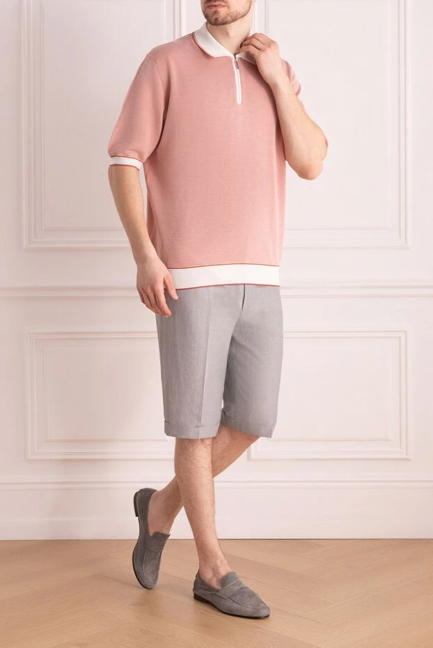 Brioni man gray wool and linen shorts for men buy with prices and photos 966186 - photo 2