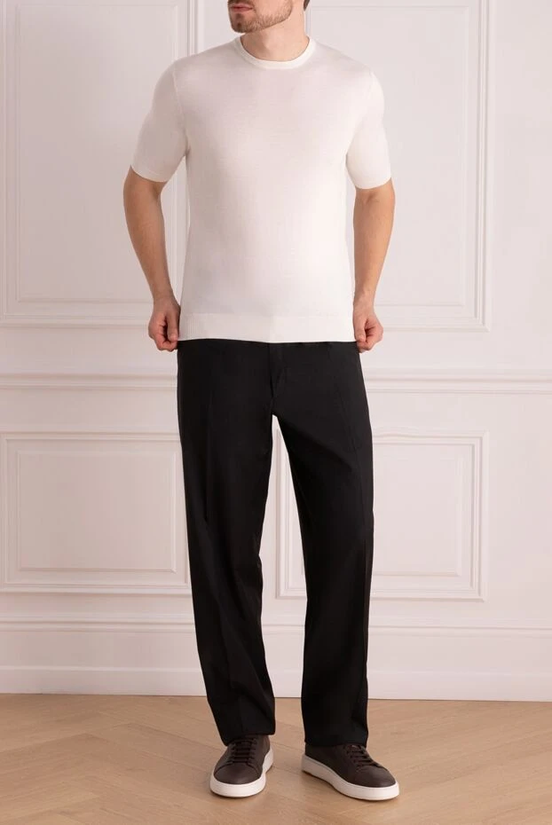 Brioni man black wool trousers for men buy with prices and photos 966218 - photo 2